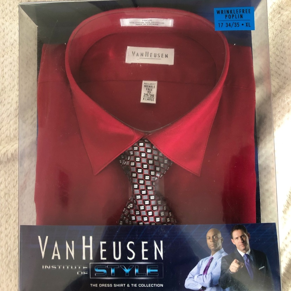 Van Heusen Dress Shirt + Tie